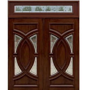 Door with Stained Glass Transom