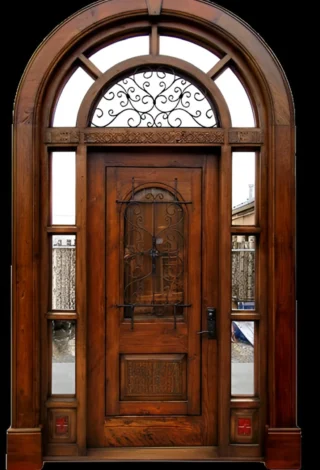 Solid wood exterior door