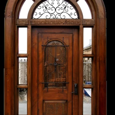 Solid wood exterior door