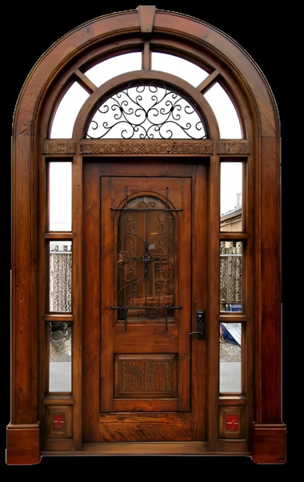 Solid wood exterior door