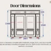 Custom Hand Made Single Entrance Door with transom and sidelights solid wood - Image 9