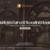 Custom Hand Made Single Entrance Door with transom and sidelights solid wood - Image 6