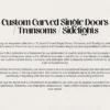 Custom Hand Made Single Entrance Door with transom and sidelights solid wood - Image 5