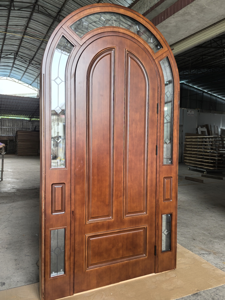 Custom Arched Entry Door Project - Production project view