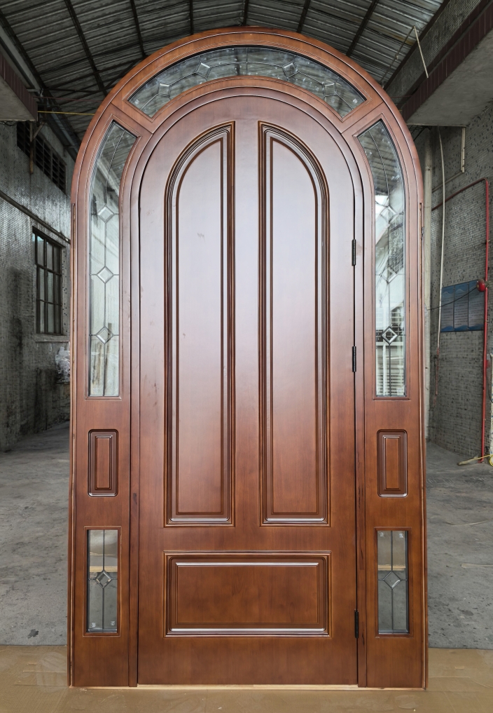 Custom Arched Entry Door Project - Production project view