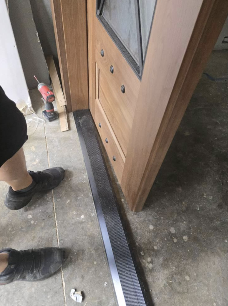 Arched White Oak Entry Door in Tennessee - Production project view