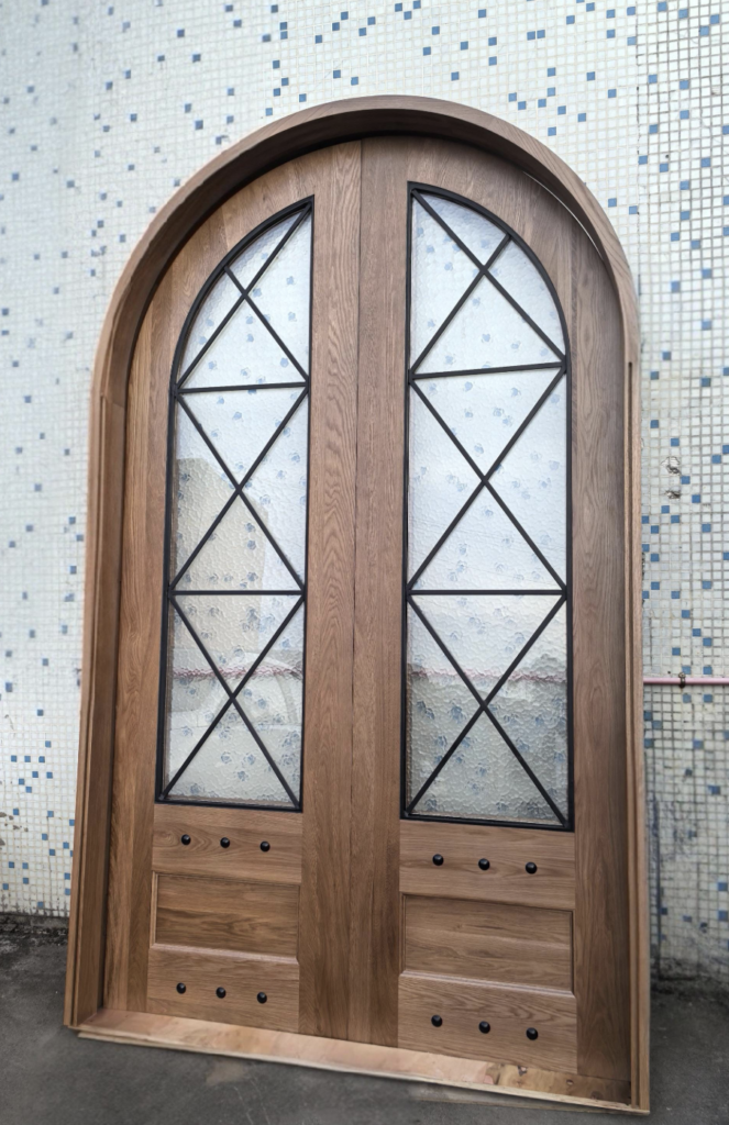 Arched White Oak Entry Door in Tennessee - Production project view