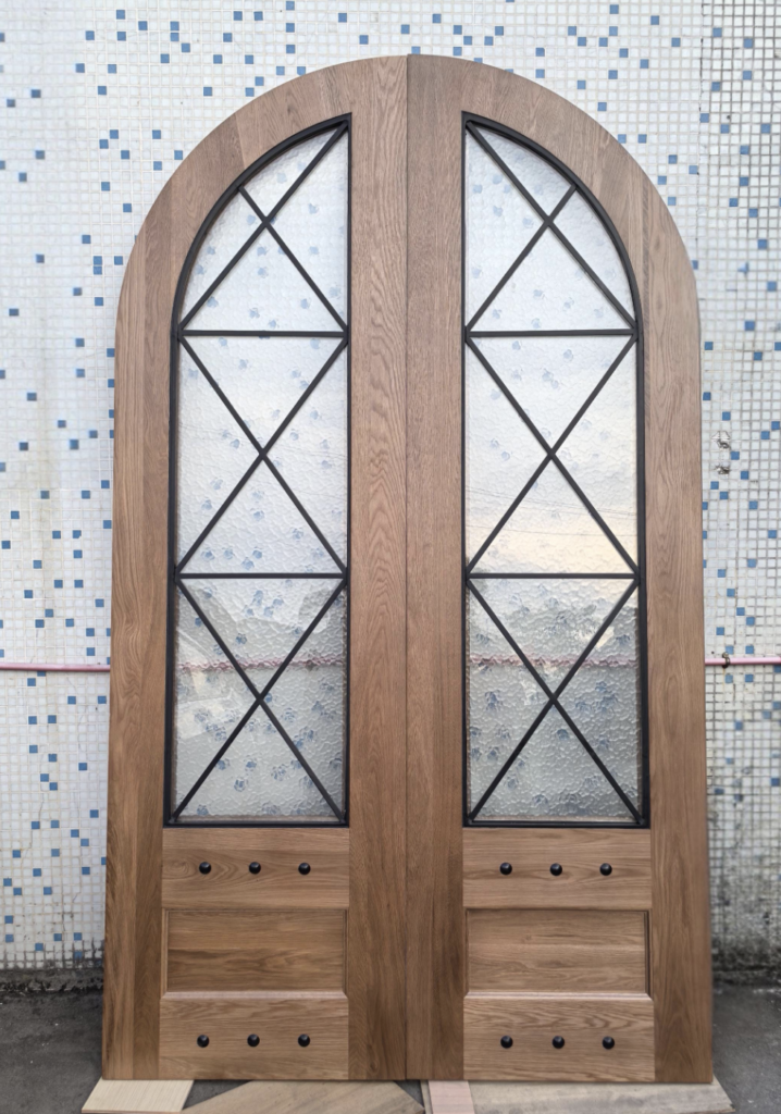 Arched White Oak Entry Door in Tennessee - Production project view