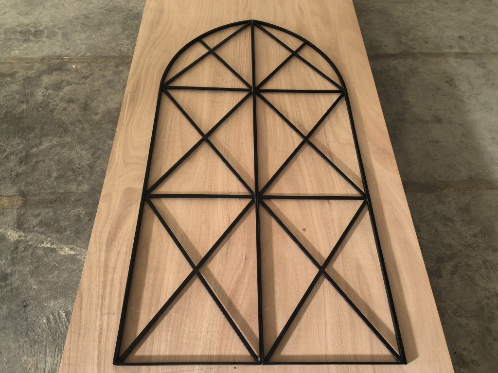 Arched White Oak Entry Door in Tennessee - Production project view