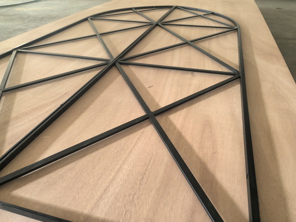 Arched White Oak Entry Door in Tennessee - Production project view