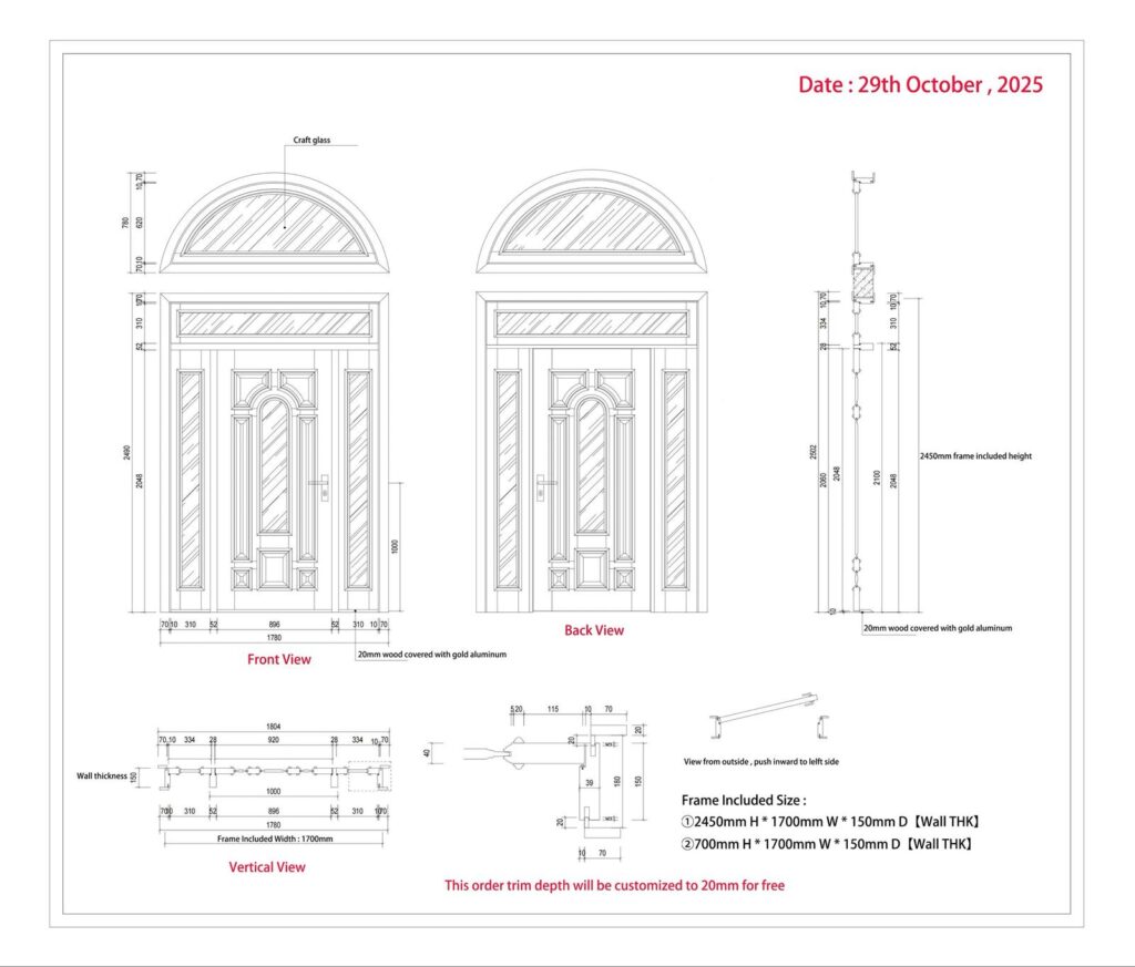 Exterior and Interior Door Package in Romania - Drawings project view