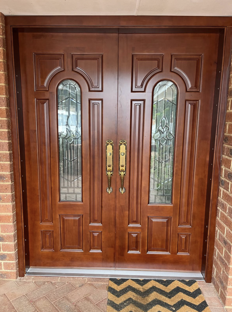 Double Exterior Door with Frosted Glass in Australia - Client Review project view
