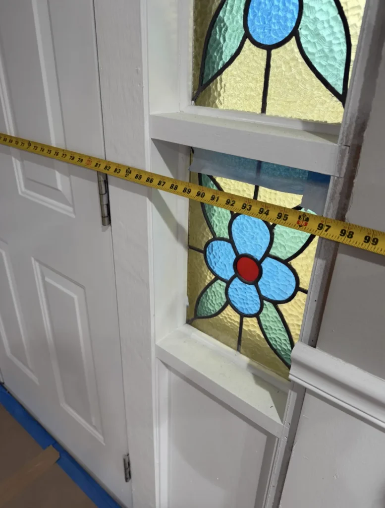 Existing client door before the custom project
