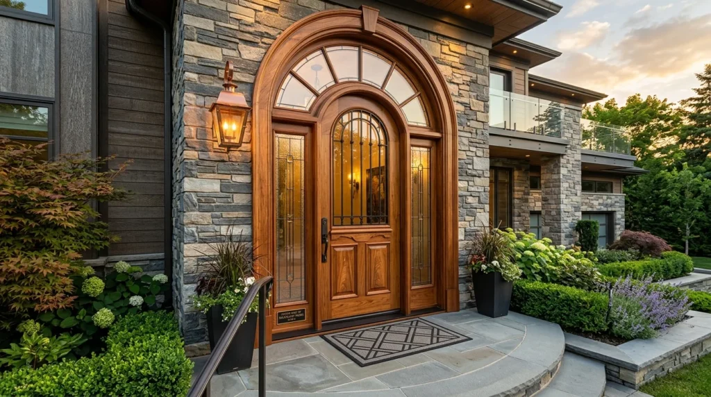 Custom Arched Doors and Timber Frames Project