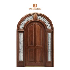 Gothic Cathedral Front Door with Arched Transom on a white YMS Collections catalog background