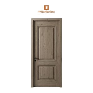 Gray Two-Panel Laminated Interior Door Set - Model 34 on a white YMS Collections catalog background