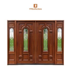 Parisian Passage Double Front Door with Sidelights on a white YMS Collections catalog background