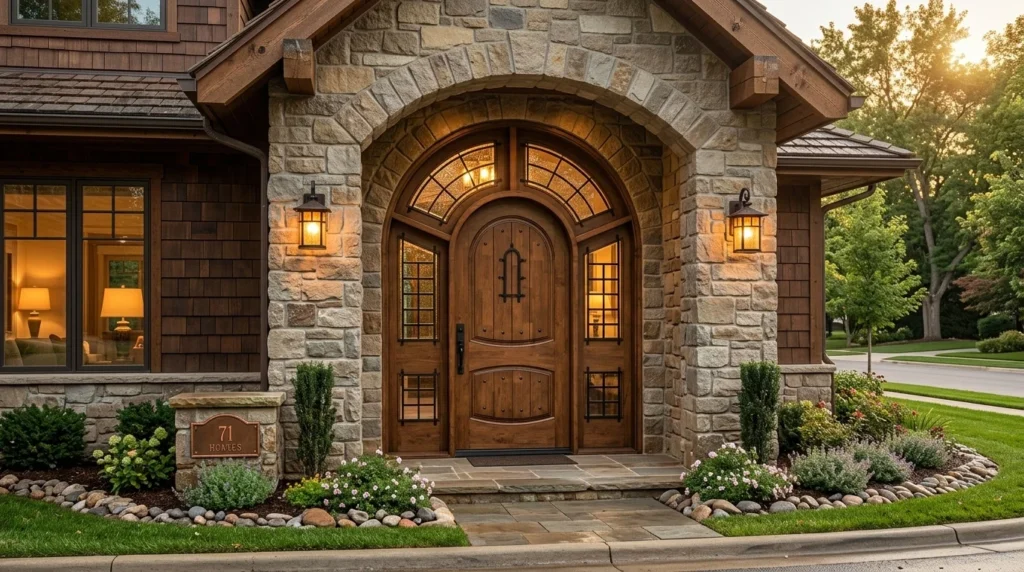 Traditional Arched Doors and Solid Timber Frame Project