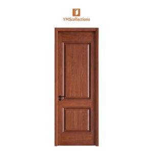 Red Two-Panel Laminated Interior Door Set - Model 35 on a white YMS Collections catalog background