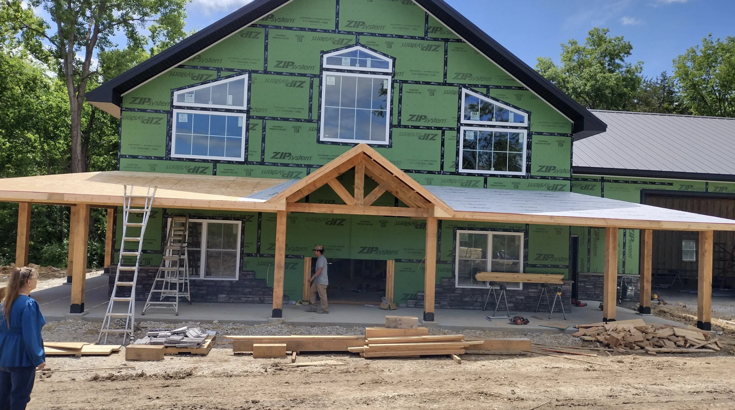 Custom door installed at the client house