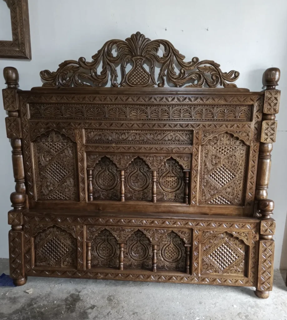 Custom wooden furniture during production